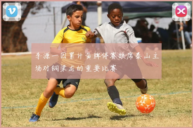 李源一因累计黄牌停赛缺席泰山主场对铜梁龙的重要比赛